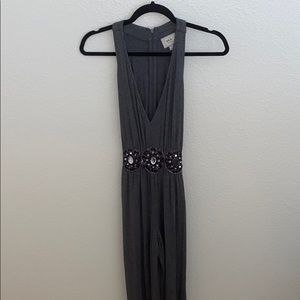 Long Romper with Attached Rhinestones Belt - Small